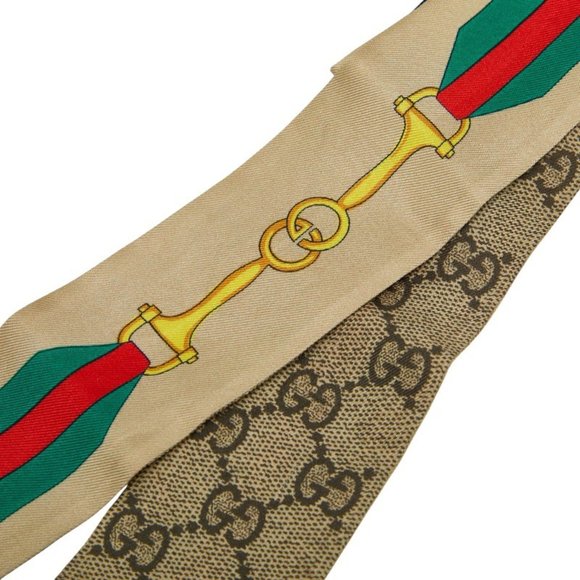 Gucci GG Print Horsebit Neck Bow in Beige and Multicolor for Women - Picture 2 of 3